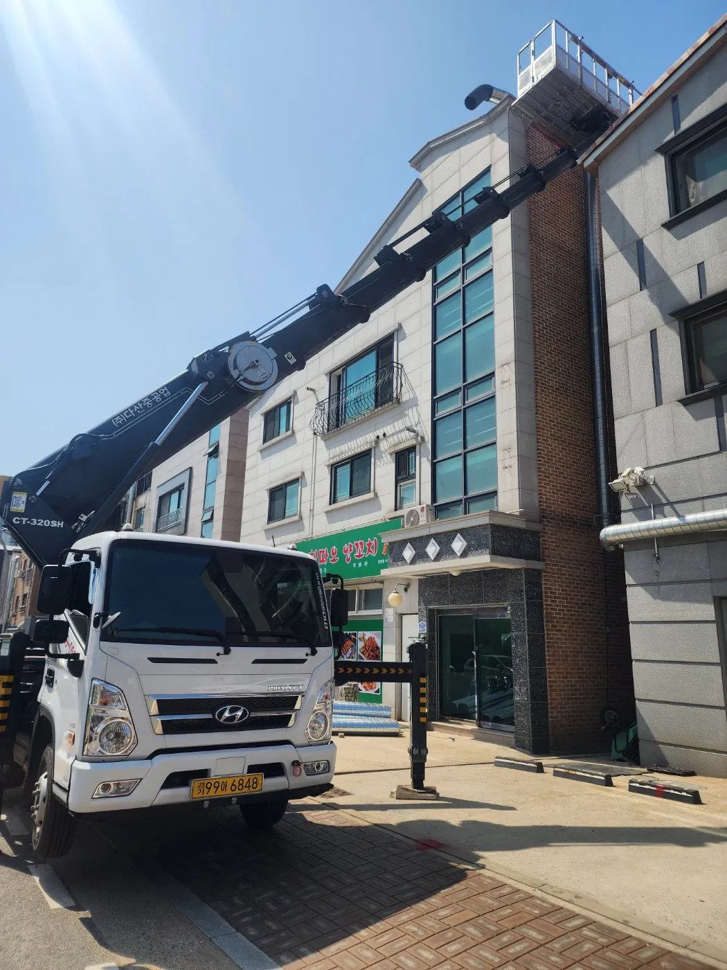 안산 스카이차 작업 현장